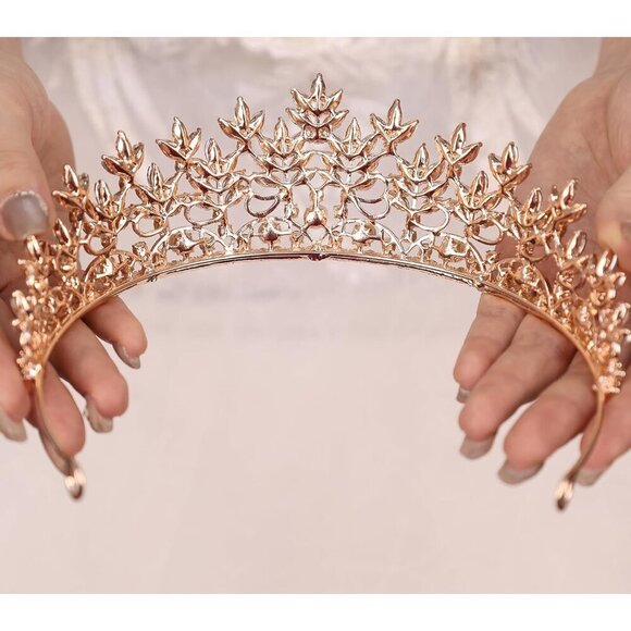 Silver Crystal Crown Tiara for Women Bridal Wedding Prom Pageant Party